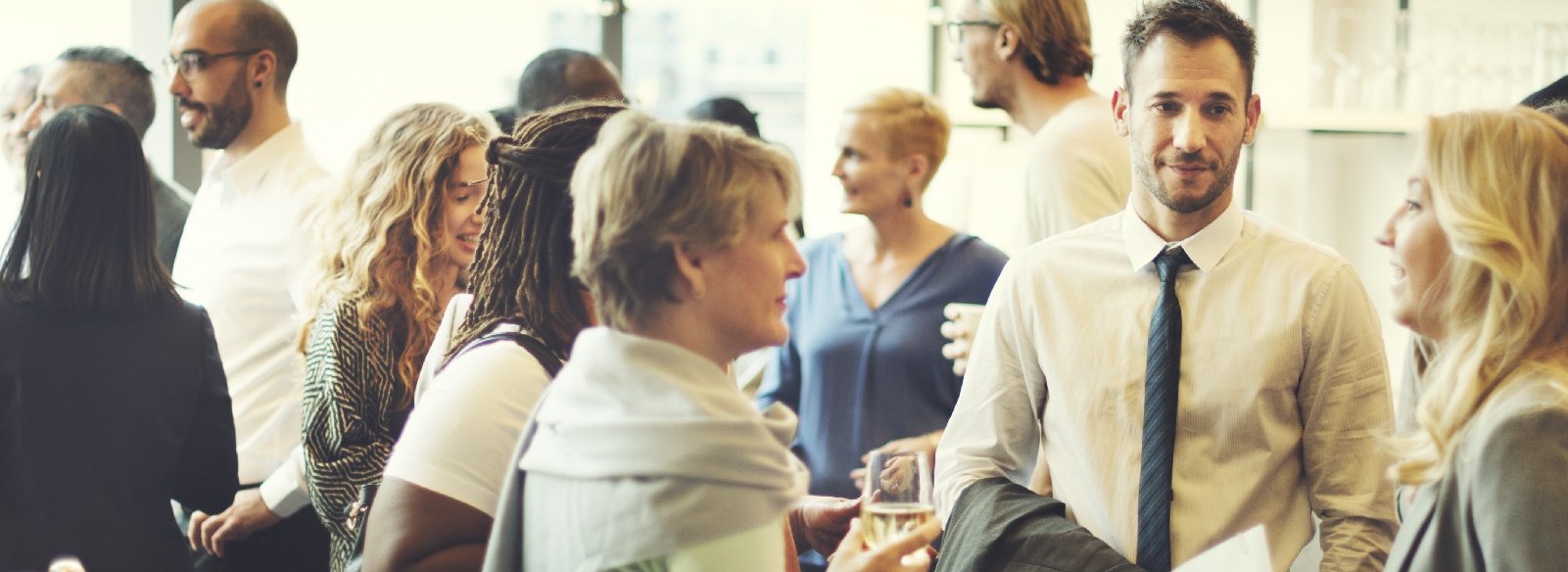 business people at a networking meeting