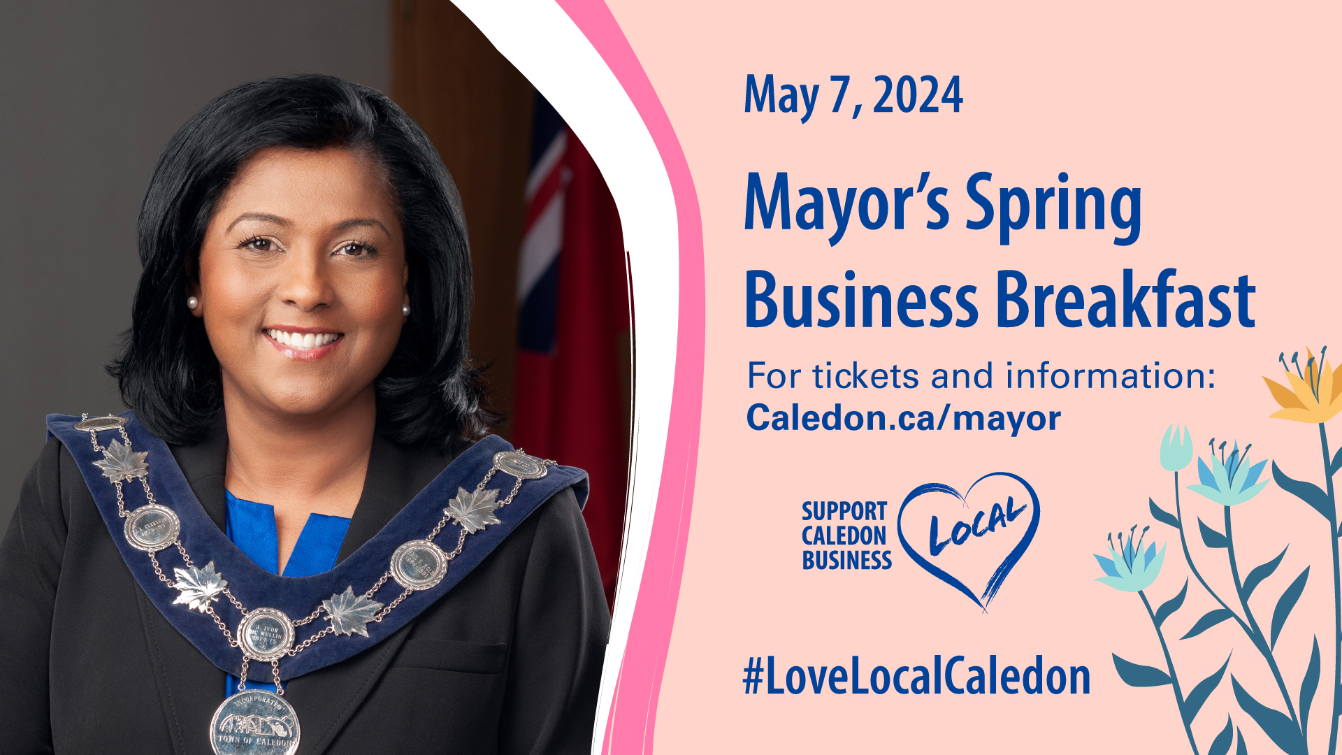 Mayor image on business breakfast invite