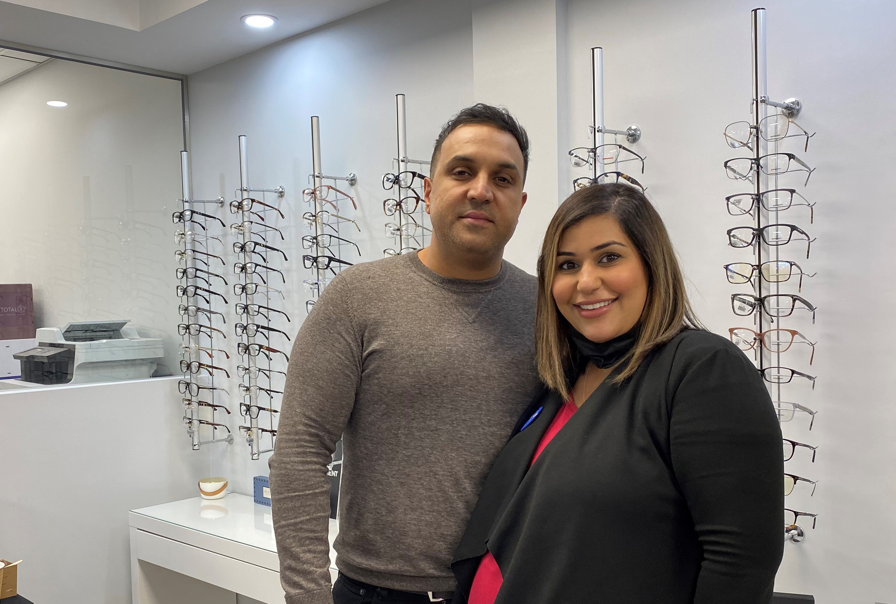 Raj and Nikki owners of Caledon East Optical